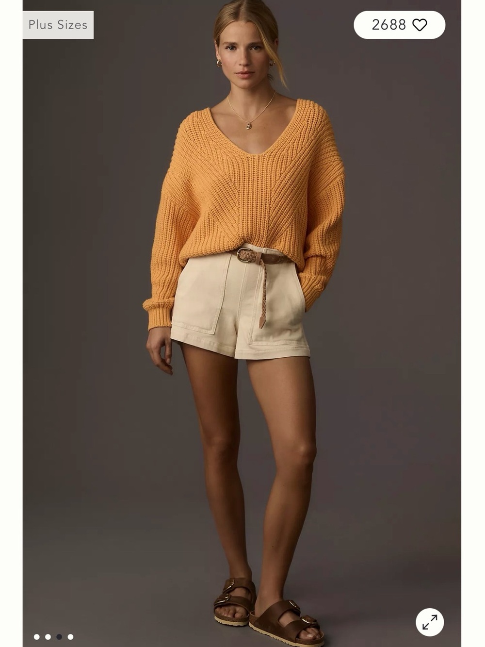 Anthropologie Maeve V-Neck Sculptured Pullover Sweater